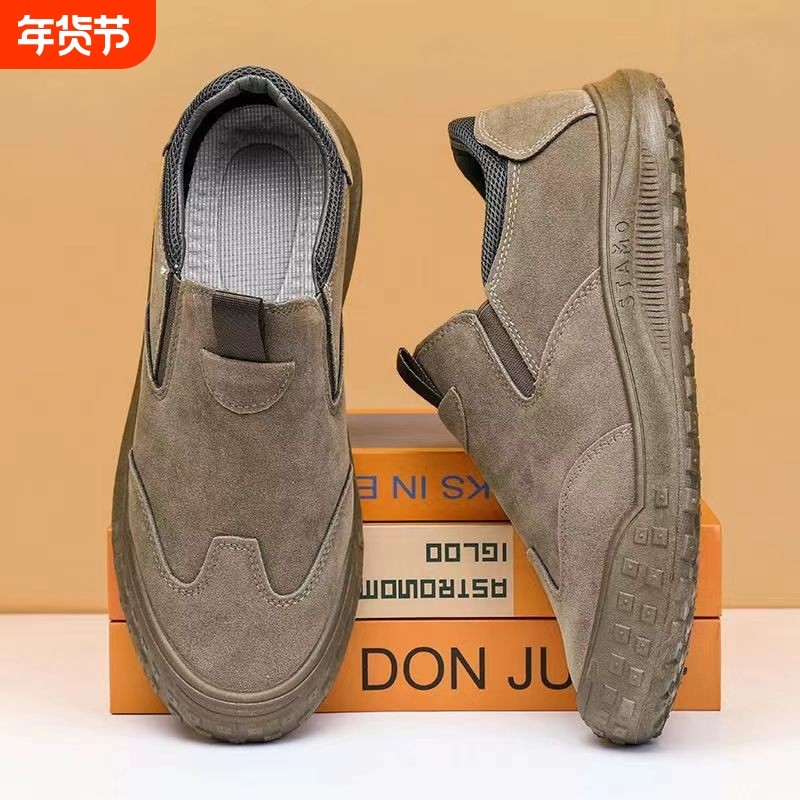 工作鞋防水2025秋季爆款劳保鞋男鞋皮靴男士防滑耐磨休闲布鞋轻便