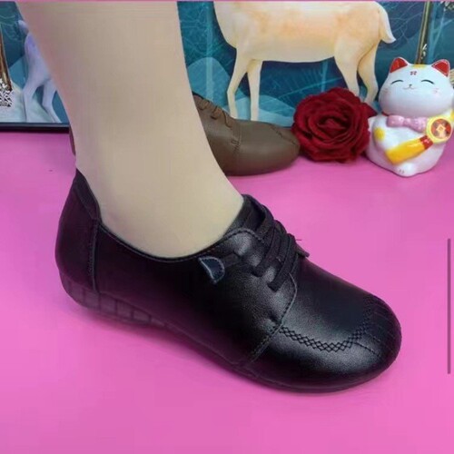 意尔康心选单鞋女浅口乐福鞋圆头妈妈鞋年春秋软底中老年休闲鞋女
