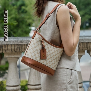 伊米妮2025老花包包春季新款大容量托特包百搭斜挎包高级感单肩