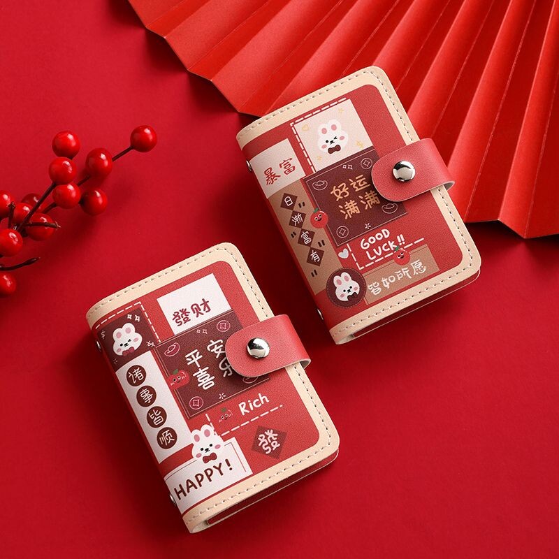 平安喜乐卡包女小巧超薄可爱防消磁男银行卡夹证件收纳包大容量