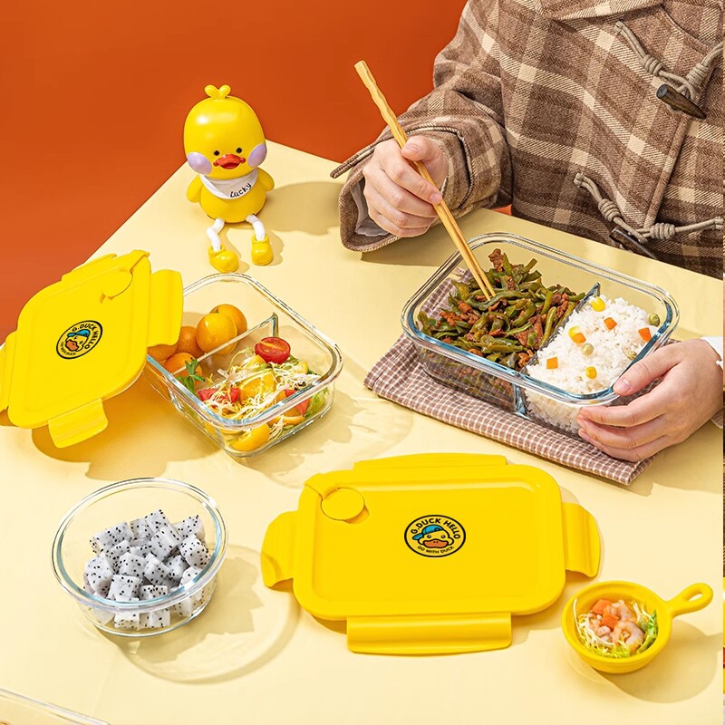 DUCK小黄鸭饭盒可微波炉加热图片