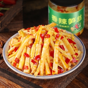 湖南香辣笋丝下饭菜开胃菜竹笋笋干笋子咸菜泡菜榨菜麻辣笋尖美味