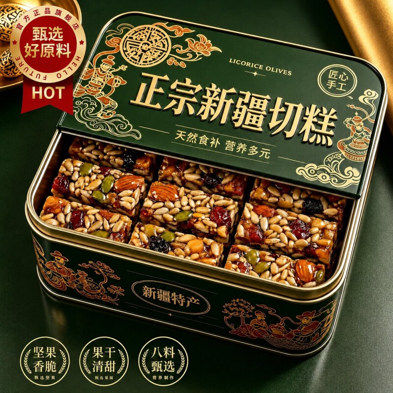 坚果八宝手工切糕特产无糖精正宗官方旗舰店新疆零食休闲食品小吃