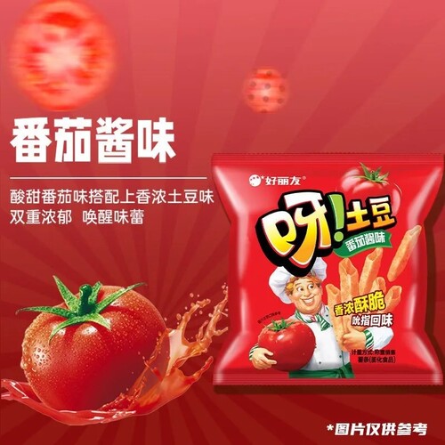 好丽友呀土豆番茄酱味约16g
