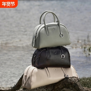 波士顿包2025新款女式包包保龄球包通勤小包高级斜挎单肩手提包女