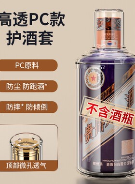 2026马年生肖白酒瓶保护套飞天酒盒防跑酒透明展示壳收藏密封珍享
