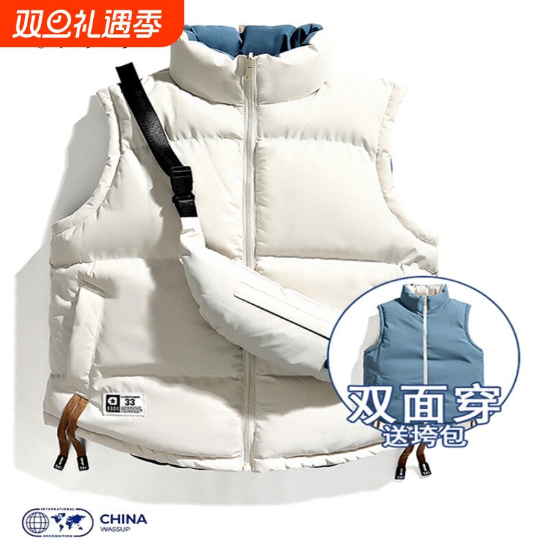啄木鸟加厚保暖棉马甲男士新款