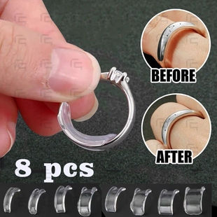 戒指大了调节神器隐形固定防掉垫透明硅胶闭口戒圈改小缩小调松紧