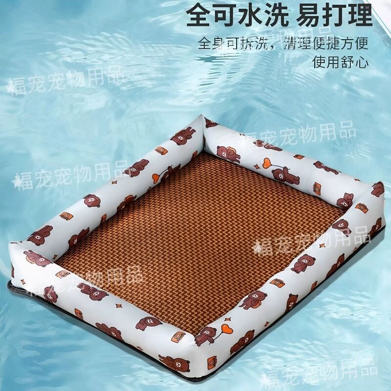 狗窝猫窝夏天凉席狗狗窝四季通用宠物用品泰迪小型中型犬狗床垫子