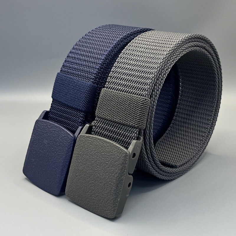 新款帆布腰带男无金属学生皮带无孔圆扣时尚休闲尼龙百搭裤腰带潮