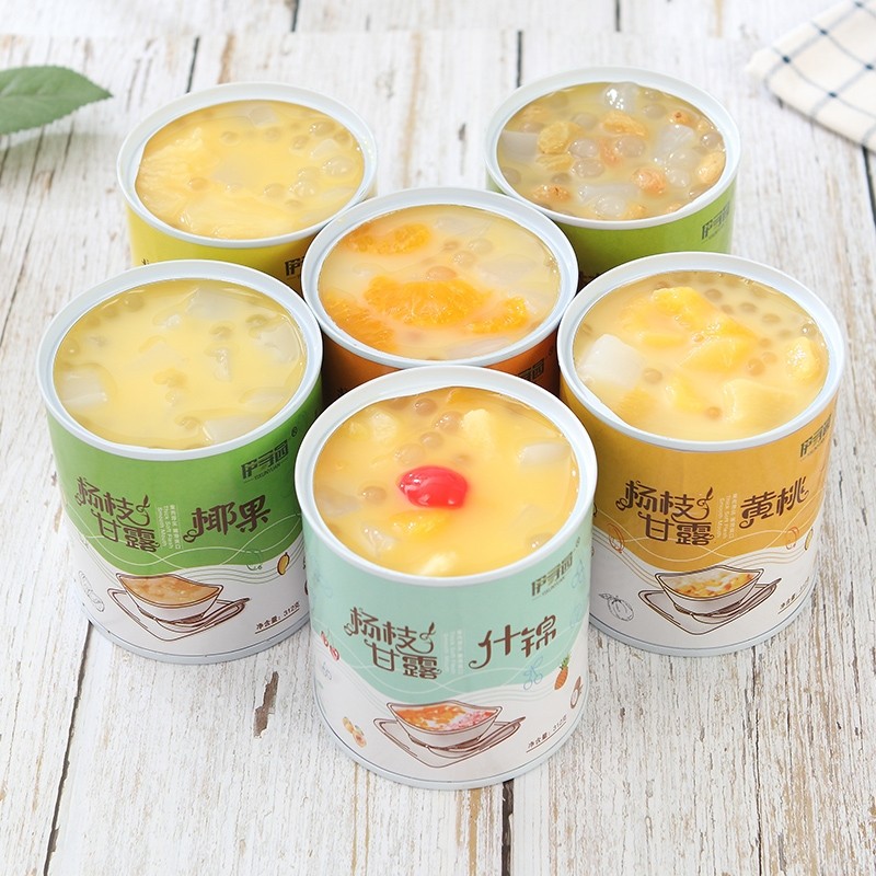 杨枝甘露芒果西米露水果罐头混合装菠萝椰果橘子葡萄什锦黄桃罐头