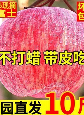 现摘陕西红富士苹果水果新鲜当季冰糖心丑苹果脆甜包邮10整箱斤