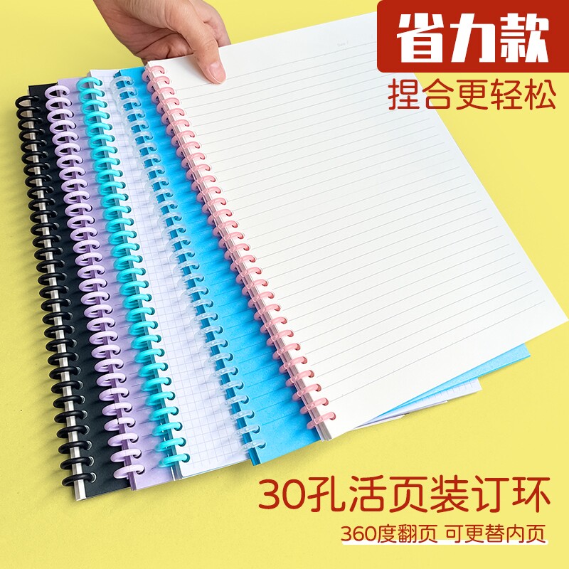 30孔活页装订环多色可拆卸可修剪图片