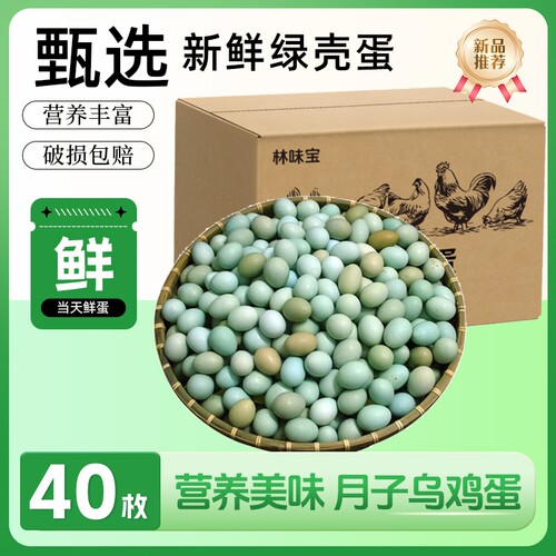 绿壳蛋新鲜乌鸡蛋谷饲喂养草鸡蛋鲜鸡蛋营养蛋孕妇月子蛋上门送货