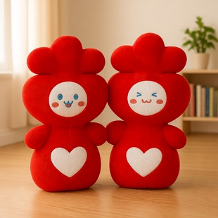 压床娃娃一对新款 高档结婚喜字抱枕公仔喜娃娃婚房布置礼物送新婚
