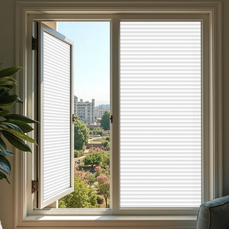 百叶窗d立体磨砂玻璃贴膜浴室房间卫生间阳台防窥防走光遮光贴纸