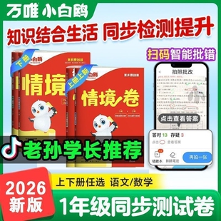 2026万唯小白鸥情境卷一二年级三四五六年级上下册语文数学英语人教版北师苏教单元同步试卷期末测试卷全套思维情境题重难专项突破