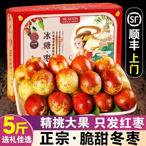 【顺丰包邮】冬枣新鲜脆甜现摘当季水果整箱5斤坏果包赔源头直发