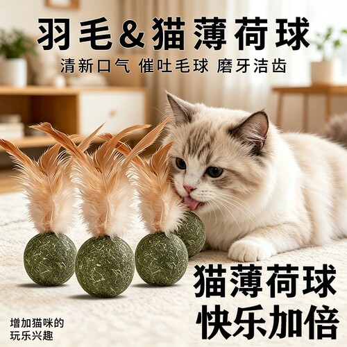 猫玩具猫薄荷球逗猫棒