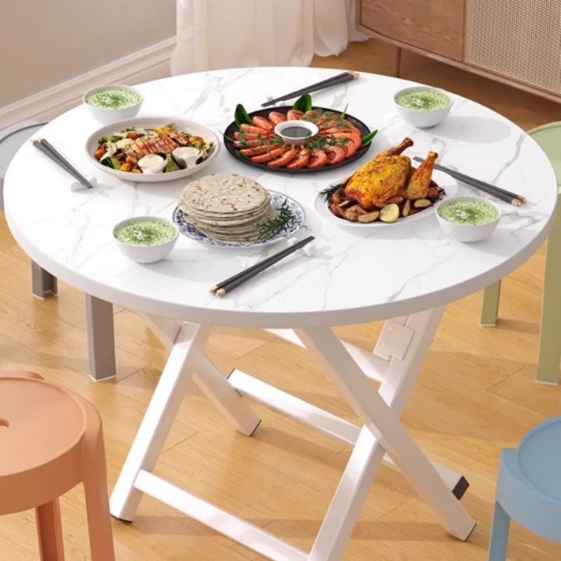 小桌子可折叠桌餐桌家用户型简易圆桌出租屋户外便携摆摊吃饭方桌