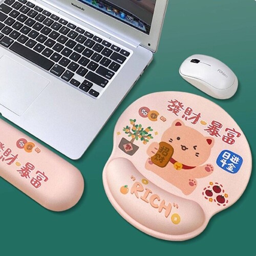 卡通鼠标垫护腕键盘手托可爱女生