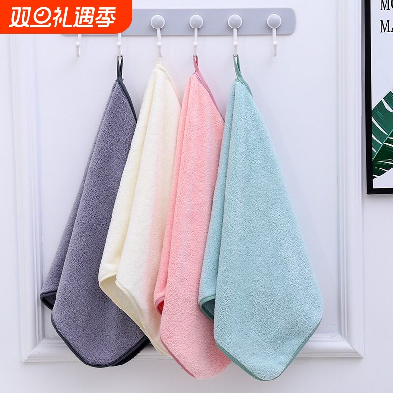 珊瑚绒毛巾吸水柔软加厚洗脸巾家用酒店学生儿童婴儿口水巾擦手巾