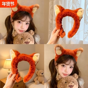 狐尼克毛绒发箍女疯狂动物朱迪尼克头箍洗脸发卡游乐园拍照头饰品