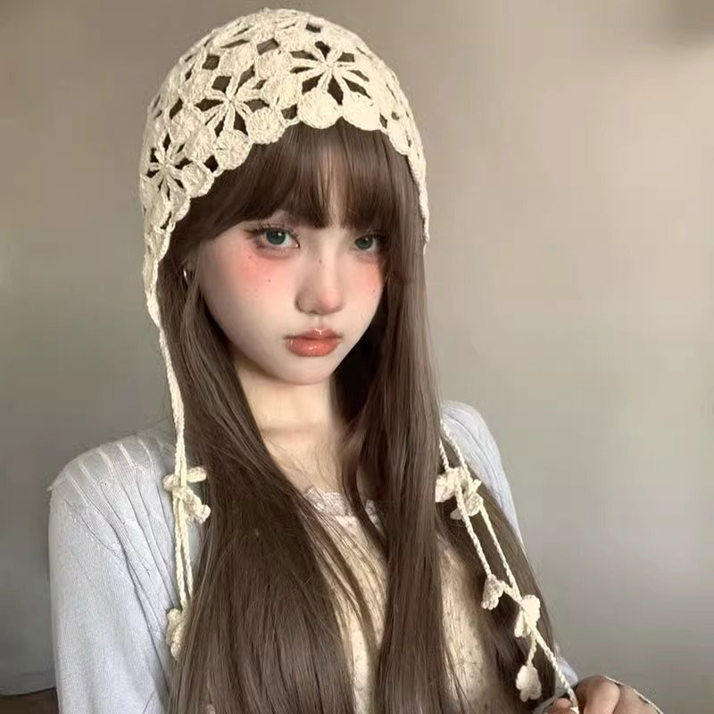 手工钩织镂空针织帽|万人加购