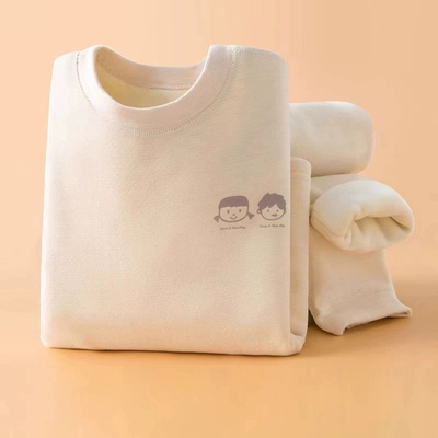 德绒无骨儿童保暖内衣套装加厚