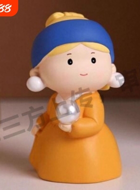 大月半艺术家盲盒大美术馆白雪公主匹诺曹带珍珠耳环少女手办礼物