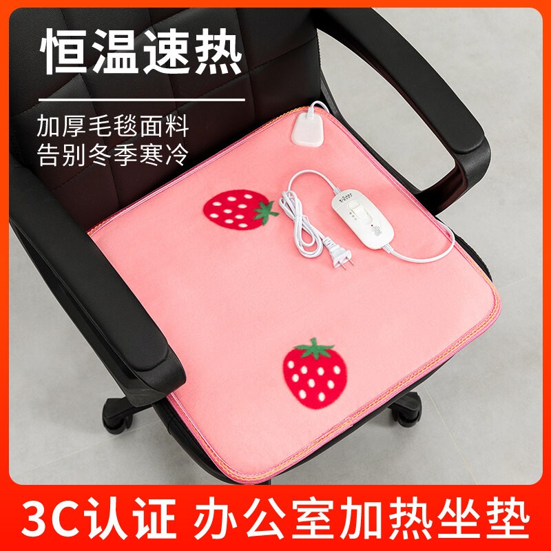 加热坐垫电热垫女办电暖垫小电热毯办公室椅垫冬季暖脚热敷沙发
