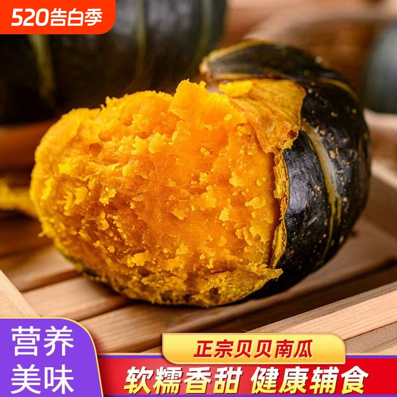 真贝贝南瓜婴儿正宗板栗味山东新鲜板栗小南瓜宝宝迷你栗子