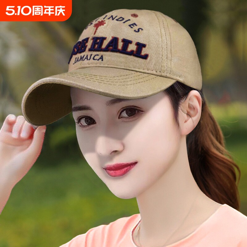帽子男士韩版ins鸭舌帽时尚百搭棒球帽女夏季遮阳防晒太阳帽红色