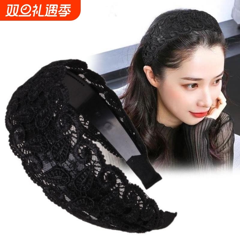 遮白发专用帽气质发卡宽边加宽薄款时尚网红发箍爆款蕾丝防滑