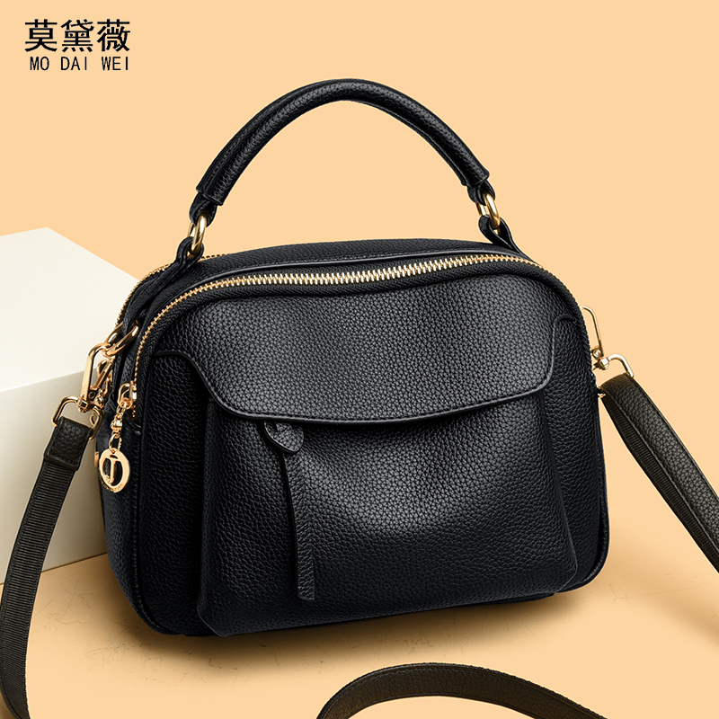 莫黛薇小众女包2025新款简约实用百搭手提单肩包女时尚多层斜挎包