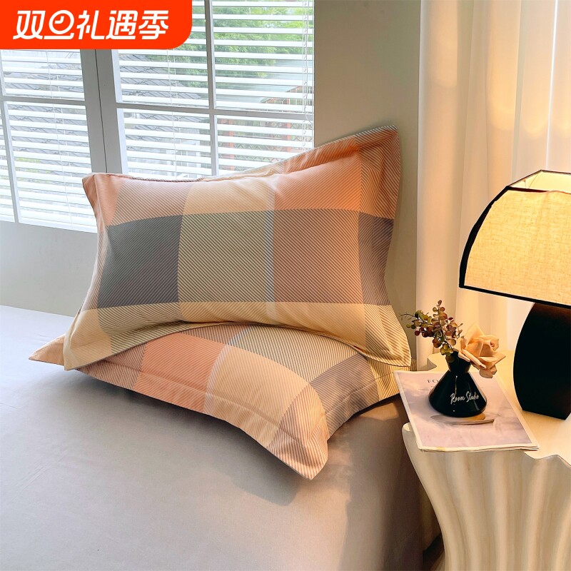 加厚枕头套枕套一对装全棉纯棉磨毛48x74单人2025新款枕芯内胆套