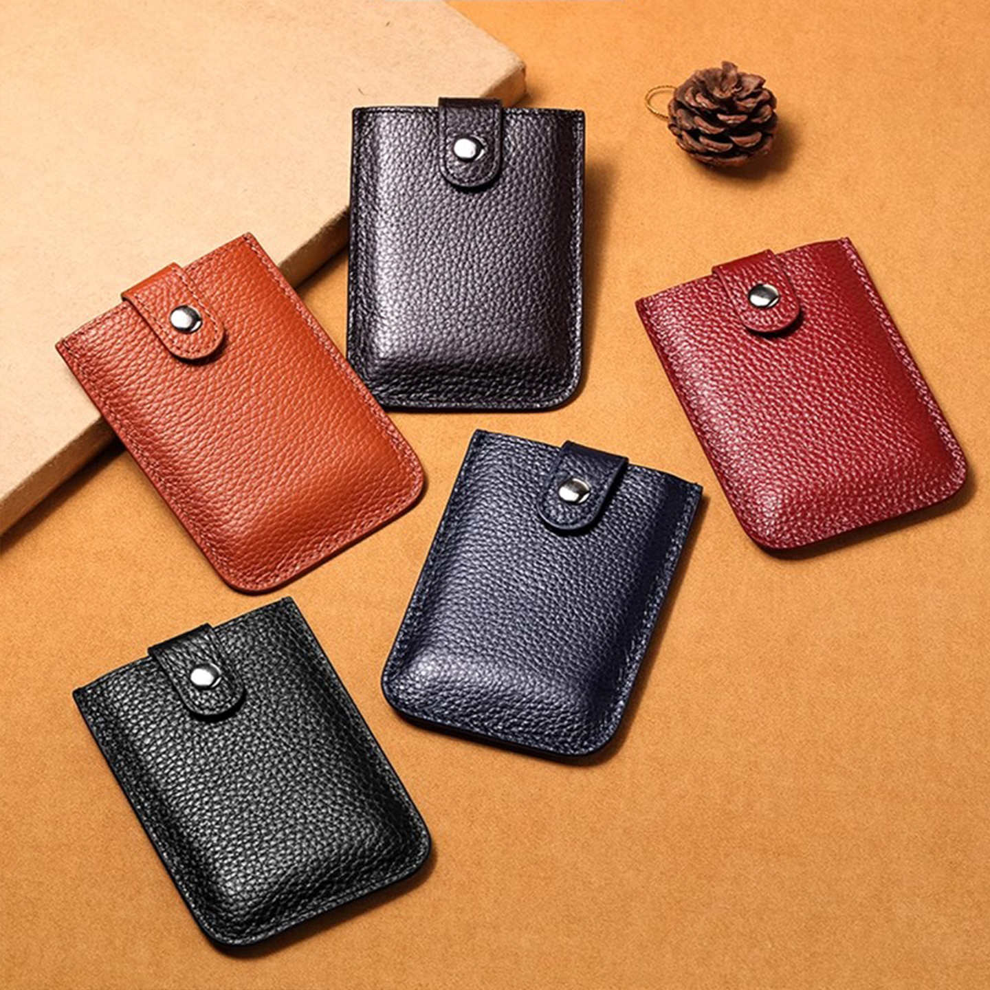 新款抽拉式多卡位卡包男女士银行证件收纳卡套防消磁小巧轻薄卡夹