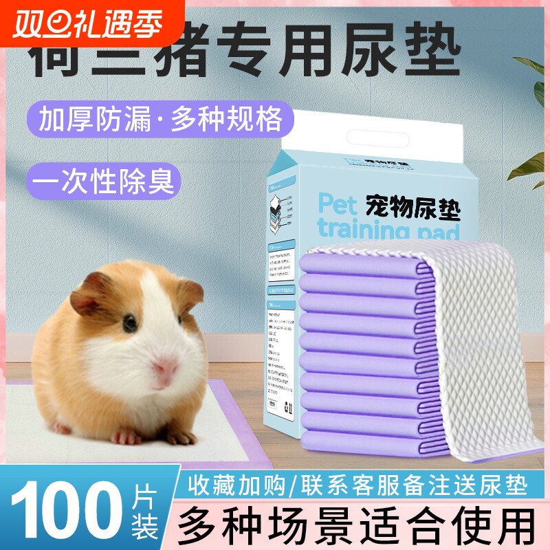 荷兰猪尿垫龙猫豚鼠护理尿不湿加厚吸水笼子窝除臭垫料荷兰猪用品