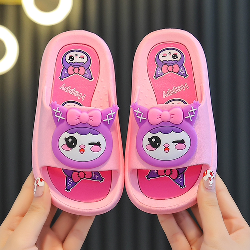 儿童拖鞋夏季女童居家防滑厚底可爱卡通软底新款室内浴室洗澡拖鞋