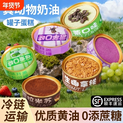 罐子蛋糕盒子千层慕斯甜品动物奶油点心罐罐装网红年货铁罐冰淇淋
