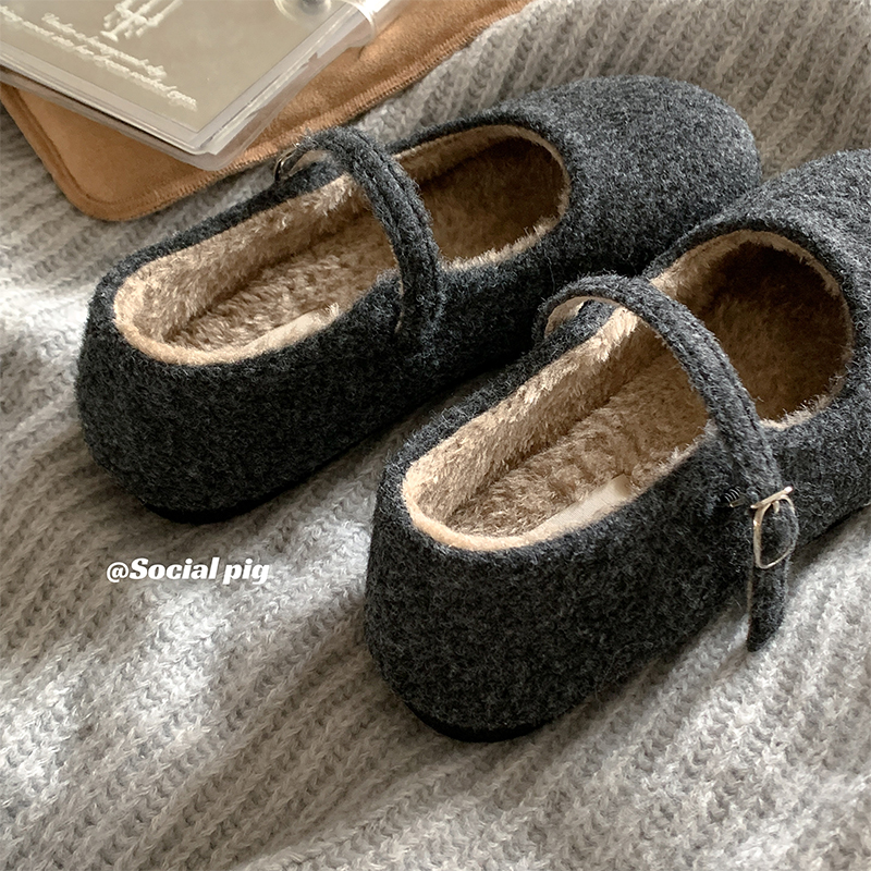 法式内增高毛毛鞋|超1000次加购