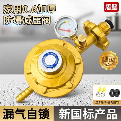 【漏气自锁】新国标家用0.6流量热水器减压阀安检必过煤气低压阀