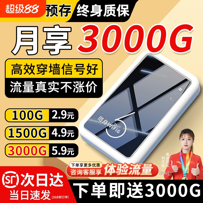 随身wifi6移动无线wifi2025新款wi-fi官方旗舰店流量全网通便携式免插卡车载宽带热点路由器智能家用