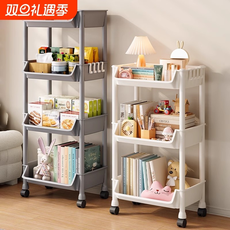 小推车置物架落地厨房移动零食卫生间多层床头收纳储物架玩具蔬菜