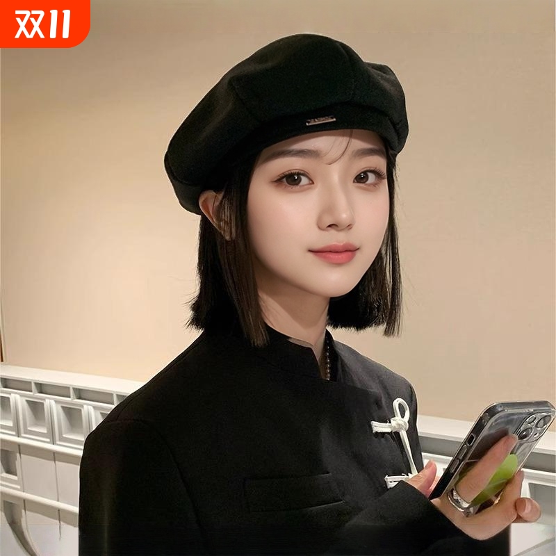 黑色贝雷帽女新款|103人收藏