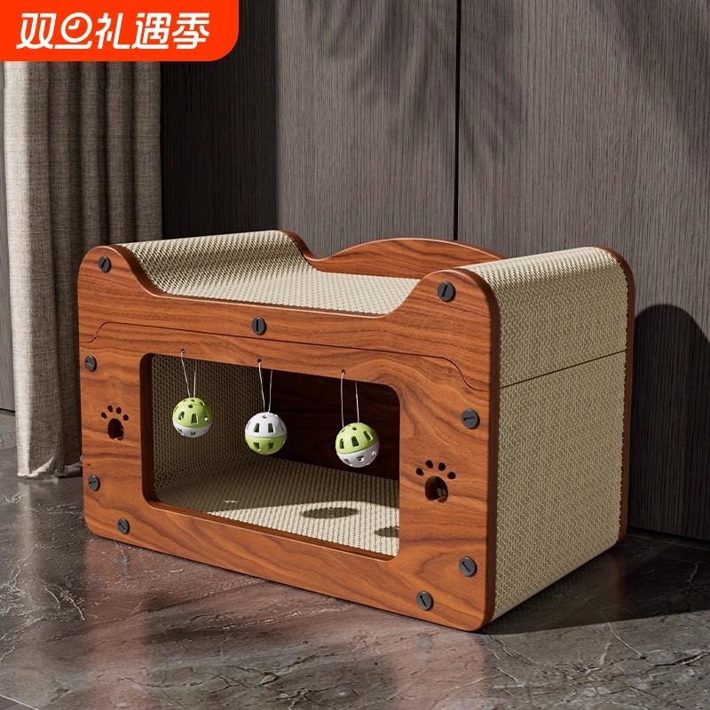 猫抓板耐磨不掉屑猫爪板沙发防猫抓猫窝猫抓板一体四季通用瓦楞纸