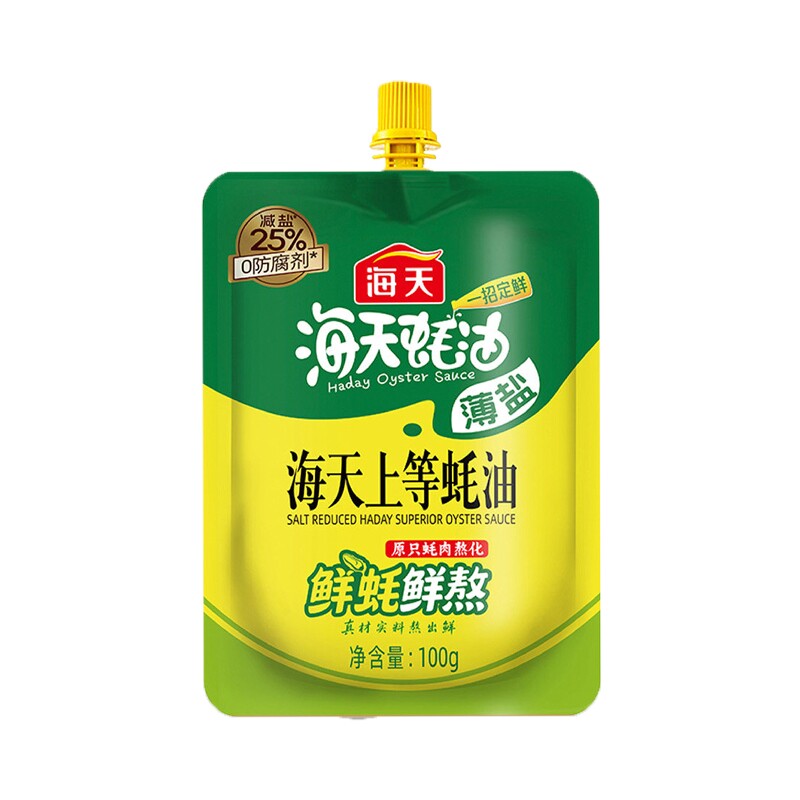海天薄盐海天上等蚝油100g图片