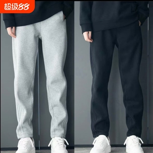 2025美式重磅休闲裤男款春秋冬季2025新款加绒直筒裤子男士高级感
