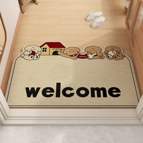 卡通动物丝圈除尘地垫