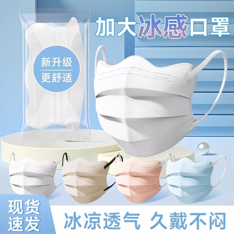 高颜值马卡龙一次性口罩女蝶形2026春季新款透气成人独立包装花粉